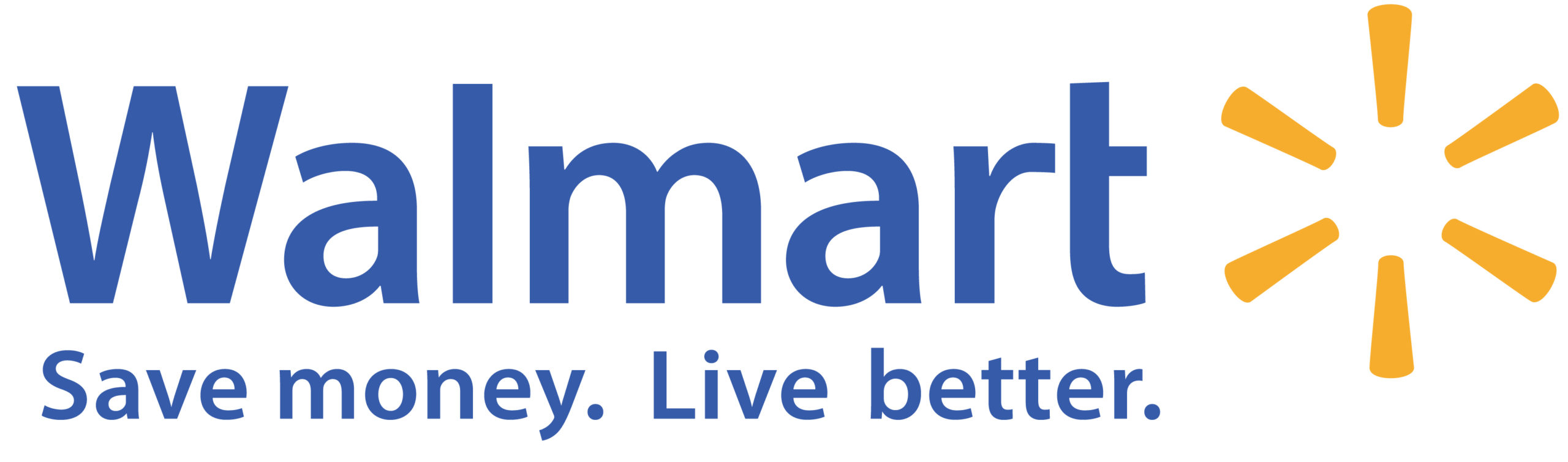 Walmart blue logo with yellow starburst